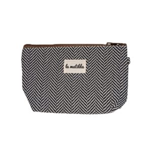 Neceser Grande Espiga Negro La Matilda