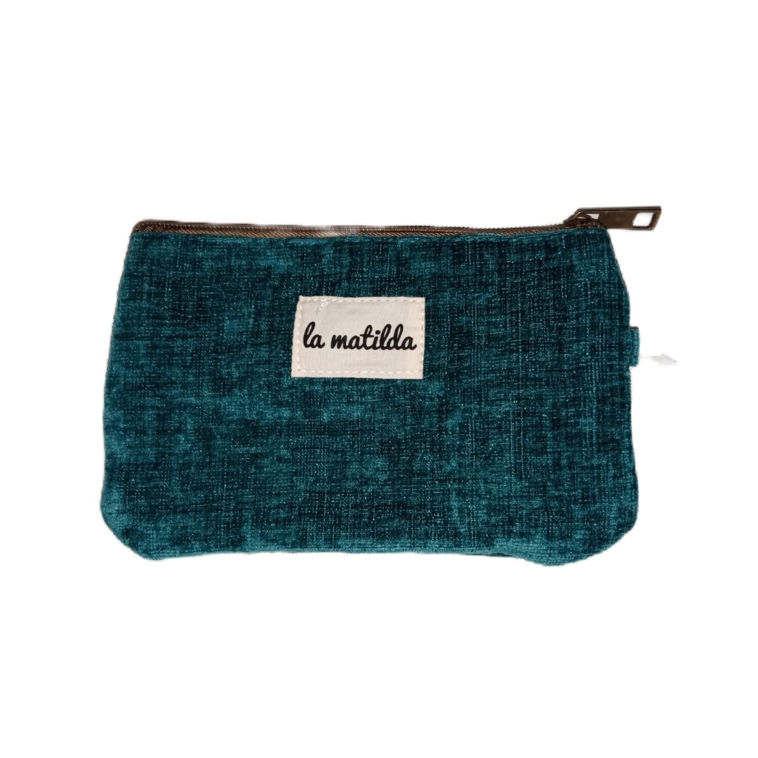 Neceser Grande Terciopelo Verde La Matilda