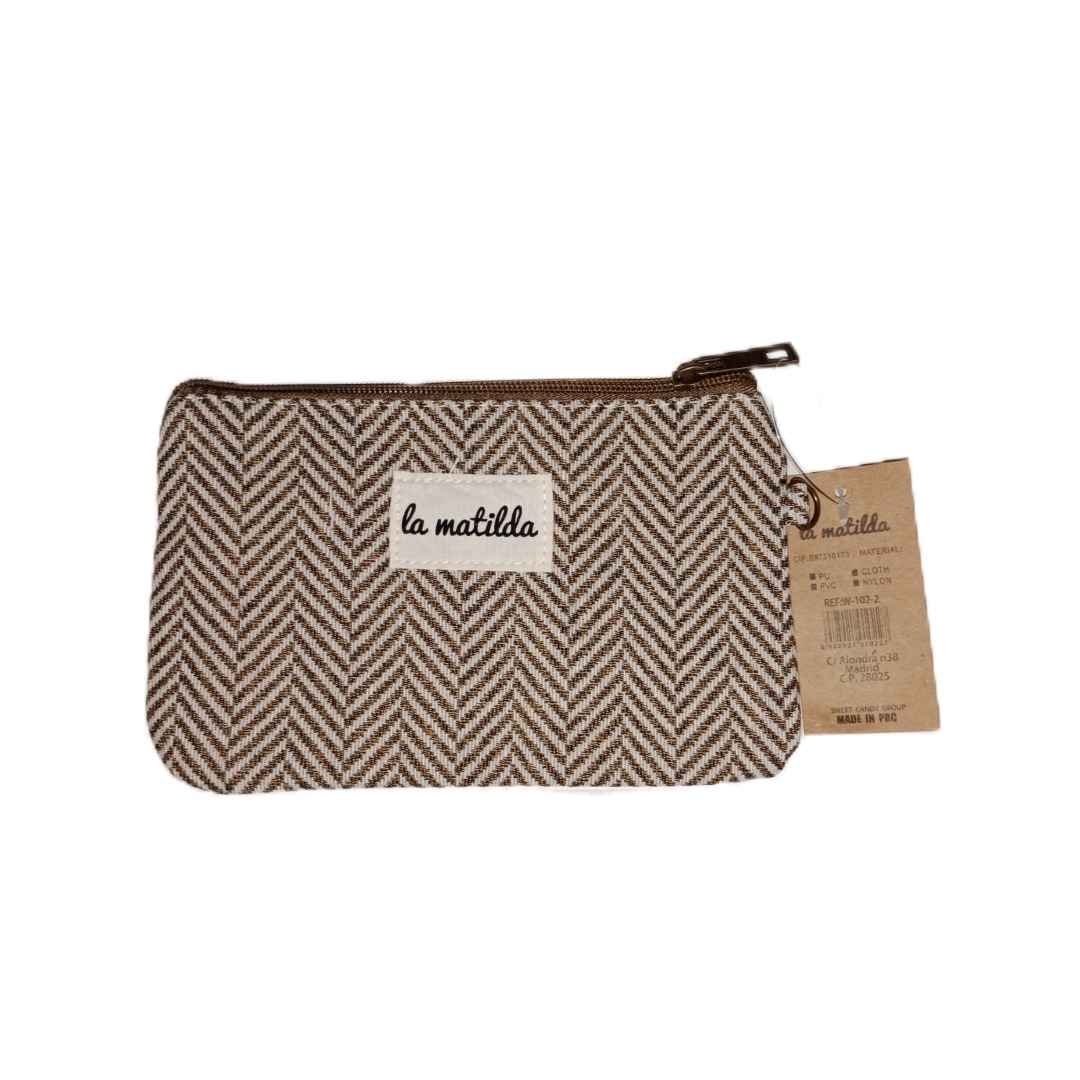 Neceser Pequeño Espiga Beige La Matilda